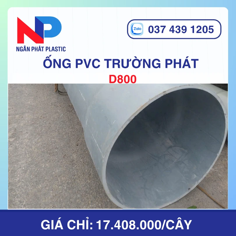 Ống Nhựa uPVC D800 Trường Phát